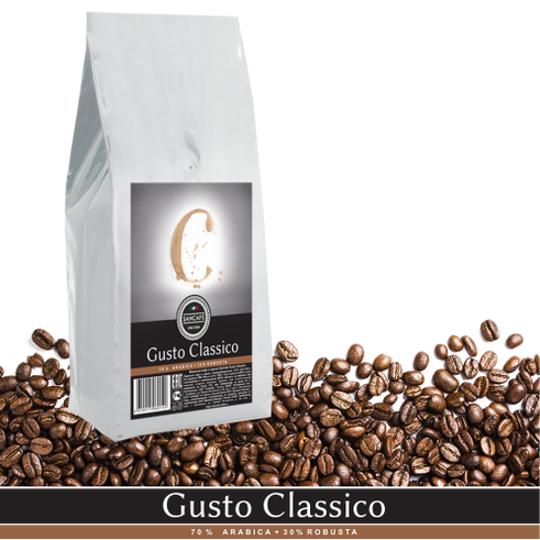 Кофе жаренный в зернах SanCafe Gusto Classico (пакет 500г)