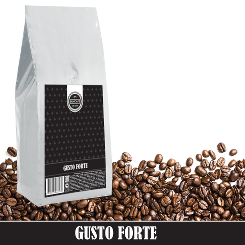 Кофе жаренный в зернах SanCafe Gusto Forte (пакет 500г)