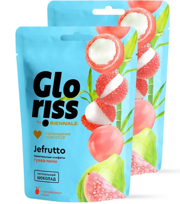 Жевательные конфеты Gloriss Jefrutto 75г. гуава-личи