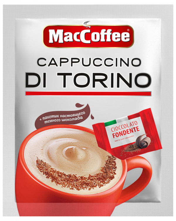 Кофе MacCoffee Cappuccino di Torino с шоколадом м/у 25,5г (минимальный заказ 20шт)