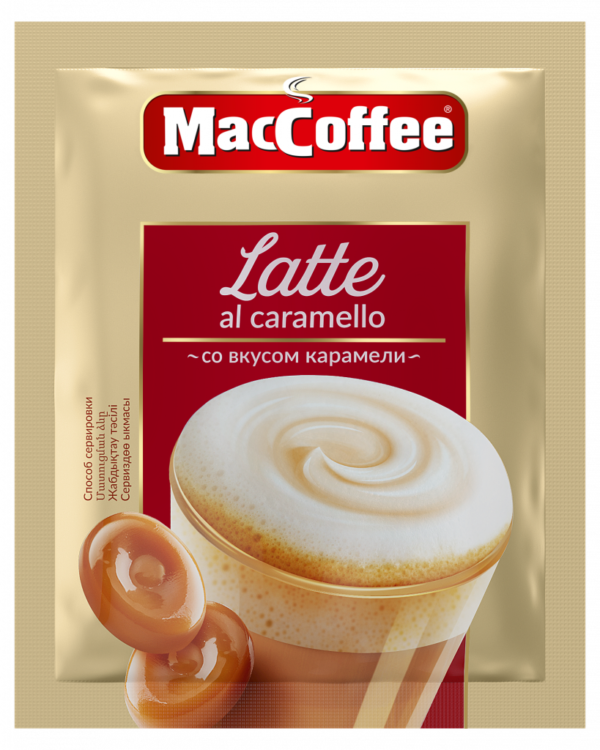 Кофейный напиток Mac Coffee Latte Al Caramello, 22 г (минимальный заказ 20шт)
